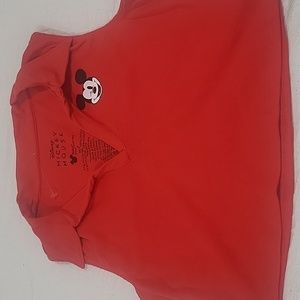 Red medium fitted Mickey Mouse crop top